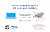 Ph h tt tiPhase coherent transport in 2D toppgological ... · PDF filePh h tt tiPhase coherent transport in 2D toppgological insulators Mini-School on Topological ... A 364 me364 meVnm,