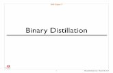 Binary Distillation - che.utah.edusutherland/3603Notes/BinaryDistillation.pdf · Batch Distillation Conceptually, follows the T-x-y diagram.! More rigorous analysis in SHR chapter