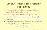 Linear-Phase FIR Transfer Functionssip.cua.edu/res/docs/courses/ee515/chapter04/ch4-4.pdf · Linear-Phase FIR Transfer Functions ... • As a result, the phase is also a linear function