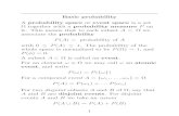 Basic probability probability space event spacegarrett/crypto/Overheads/03_prob.pdf · Basic probability A probability space or event space is a set Ω together with a probability