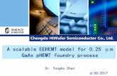 A scalable EEHEMT model for 0.25 μm GaAs pHEMT foundry · PDF fileA scalable EEHEMT model for 0.25 μm GaAs pHEMT foundry process ... is used for other application such as switch