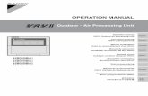 OPERATION MANUAL -   · PDF fileEspañol Italiano Nederlands Portugues Operation manual VRVII Outdoor-air processing unit ... Do not use flammable materials (e.g., hairspray or