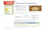 11-3 Circles and Circumference - · PDF fileEEstimation stimation To estimate the circumference of a circle, you can use 3 for π since π ≈ 3. TTechnology echnology You can use