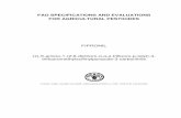 FAO SPECIFICATIONS AND EVALUATIONS FOR AGRICULTURAL · PDF fileDISCLAIMER 1 FAO specifications are developed with the basic objective of promoting, as far as practicable, the manufacture,