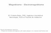 Magnétisme - Electromagnétisme - unige.ch · PDF file• Grande résistance aux lignes de champs magnétiques. Champ magnétique H et induction magnétique B •B = μ* H