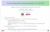 J/ψ production measurements in ALICE · PDF fileCynthia Hadjidakis Palaiseau June 1st 2011 Inclusive J/ψ measurements 3 Puzzling results from SPS and RHIC Similar suppression at