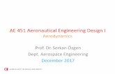 AE 451 Aeronautical Engineering Design Iae451/lecture11_aerodynamics.pdf · AE 451 Aeronautical Engineering Design I ... Lift curve 2. Lift curve slope 3. Subsonic lift curve slope