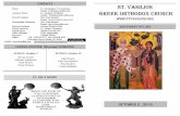 St. Vasilios Greek Orthodox Church Worship Guide/2016/October 2... · CANDLE COUNTER (Παγκα/ρι ... teaching them to serve demons and how to cast magic spells. ... Prokeimenon.