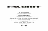 R 141 - Favorit - Почетнаfavoritelectronics.com/assets/front/products/pdf/587284e650460.pdf · • Ako se utičnica ne poklapa sa utikačem frižidera, ... • Posebni uzemljeni