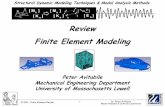 Review Finite Element Modeling - Faculty Server · PDF fileThe basis of the finite element method is summarized below • subdivide the structure into small finite elements ... Finite