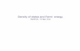 Density of states and Fermi  · PDF fileDensity and gravitational energy of white dwarf ρ M V E G=− BN N 2 R Fermi energy and zero-point energy of electrons:
