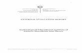 EXTERNAL EVALUATION REPORT Technological EXTERNAL EVALUATION REPORT · PDF fileDoc. A12 Institutional ExternalEvaluation - Template for the External Evaluation Report Version3.0 -