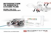 INTRODUCTION TO ROBOTICS LESSON PLAN - Hands  · PDF filer legotion.mindstorms introduction to robotics lesson plan using the ev3 programming app