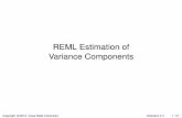 REML Estimation of Variance Components - ISU Public …dnett/S511/26REML.pdf · 27 library(nlme) lme(SeedlingWeight~Genotype,random=~1|Tray, method="ML",data=d) Linear mixed-effects