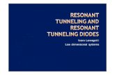 Izaro Laresgoiti Low dimensional systemsnano-bio.ehu.es/files/Resonant_tunneling-Laresgoiti.pdf · Quantum tunneling Resonant tunneling RTD Structure How does it work? Materials Applications