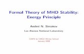 Formal Theory of MHD Stability: Energy Principletempest.das.ucdavis.edu/courses/280ABC/Lectures/simakov.pdf · • Example: stability of θ pinch • Good textbook: J. P. Freidberg,