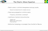The Elastic Wave EquationThe Elastic Wave Equationigel/... · Seismology and the Earth’s Deep Interior The elastic wave equation Equations of motionEquations of motion ρ∂t ui