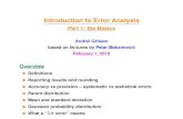 Introduction to Error Analysis - Johns Hopkins Universitypha.jhu.edu/~gritsan/2010.173.308/advancedlab_lectures.pdf · (assume no systematic errors for now) • parent distribution: