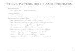 F2 IAL PAPERS: 2014-6 AND SPECIMEN Further Pure ... · PDF fileEdexcel AS/A level Mathematics Formulae List: Further Pure Mathematics FP2 – Issue 1 – September 2009 9 Further Pure