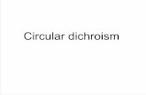 Circular dichroism - Rutgers · PDF fileCircular Dichroism • Circular dichroism (CD) is the differential absorption of right- and left-circularly polarized light •Ap = log10 (I0p/Ip)=