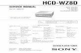 Australian Model - ESpecarchive.espec.ws/files/SONY HCD-WZ8D.pdf · HCD-WZ8D AEP Model UK Model E Model Australian Model SERVICE MANUAL CD/DVD PLAYER TUNER SPECIFICATIONS Ver 1.0