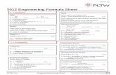 2012 Engineering Formula Sheet - · PDF file2012 Engineering Formula Sheet ... If two values occur with maximum frequency the data set is bimodal. If three or more values occur with