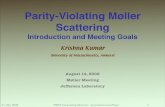 Parity-Violating Møller Scattering · PDF file21 July 2008 PREX Integrating Detector: Assessment and Plans 1 Parity-Violating Møller Scattering Introduction and Meeting Goals Krishna