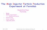 The Main Injector Particle Production Experiment at …mice.iit.edu/nfmcc06/nfmcc06_raja_mippstatus.pdf · The Main Injector Particle Production Experiment at Fermilab Rajendran Raja