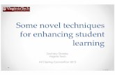 Some novel techniques for enhancing student learning · PDF fileSome novel techniques for enhancing student learning Zachary Grasley ... (E=200 GPA, α= 12 x ... • Analogies long