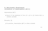 9. Stochastic Regressors (Violation of Assumption #C1) · PDF fileStochastic Regressors (Violation of Assumption #C1) ... Chapter 5, Slide 212) ... P i=1 xKi=N N i=1 x1i=N N