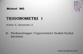 TRIGONOMETRI 1 - yudarwibkl.files.wordpress.com perbandingan trigonometri dengan menggunakan aturan sudut pelurus adalah Aturan III (180 + α) ... A. B. C. 2 3 2 3 3 2 3 2 3 D ...