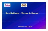 Oscillations – Waves & SoundWaves & Sound – Waves & SoundWaves & Sound Vikasana - CET 2012. ... If a simple pendulum oscillates with amplit d f 50 d ti i d flitude of 50mm and