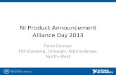 NI Product Announcement Alliance Day 2013southafrica.ni.com/sites/default/files/New Products... ·  · 2013-07-19NI Product Announcement Alliance Day 2013 Fanie Coetzer FSE-Gauteng,