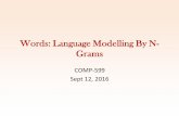 Words: Language Modelling By N- Grams - McGill School Of cs. · PDF file · 2016-09-10• ∑ set of input symbols • ... • Text prediction for mobile devices • Automatic speech