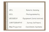 GPS Remote Sensing GIS Photogrammetry GEODESY Equipment ...site.iugaza.edu.ps/mhallaq/files/2013/10/coordinates_datums... · GIS Photogrammetry GEODESY Equipment (total station) CARTOGRAPHY