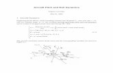 Aircraft Pitch and Roll Dynamics - Mathematical · PDF fileAircraft Pitch and Roll Dynamics Eugene ... Note that in a steady-state wings-level flight and ... Then the aircraft dynamics