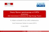 Heavy ﬂavour spectroscopy at LHCb - LPHElphe.epfl.ch/publications/2012/ICHEP_b-baryons.pdf · 9/22 R. M¨arki Heavy ﬂavour spectroscopy at LHCb. ... b +K − →Λ c 0 Λ b Part
