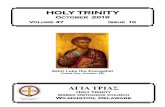 HOLY TRINITYh  Official Publication of Holy Trinity Greek Orthodox Church 808 N. Broom Street, Wilmington, Delaware 19806 / Telephone: (302) 654-4446 Fax: (302) 654-4204
