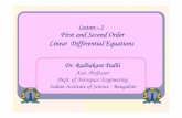 2 First and Second Order Linear Differential Equations - …nptel.ac.in/courses/101108047/module8/Lecture 17.pdf · homogeneous linear differential equations. However, if 0 (Homogeneous)