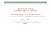 DIAGNOSIS OF THE THALASSAEMIA SYNDROMES: …users.unimi.it/barb/public/UploadAttach/metting VI HbA2... ·  · 2012-12-04DIAGNOSIS OF THE THALASSAEMIA SYNDROMES: MEASUREMENT OF HAEMOGLOBIN