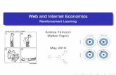 Internet Monetization - Reinforcement · PDF fileReinforcement Learning Temporal Difference Reinforcement ... Episodes of experience fs 1;a 1;r 2;:::;s T g ... for each state s in