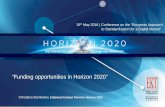 “Funding opportunities in Horizon 2020” - ETSI · PDF file“Funding opportunities in Horizon 2020 ... investment in research and innovation (i.e. ICT, nanotechnologies, materials,