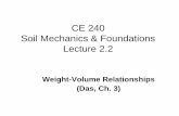 CE 240 Soil Mechanics & Foundations Lecture 2lanbo/CE240LectW022weightvolume.pdf · Soil Mechanics & Foundations Lecture 2.2 ... 2.Phases in soil (a porous medium) 3.Three phase diagram
