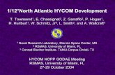 1/12°North Atlantic HYCOM Development (Sv) Depth of switch to net southward transport σ 0, MPDATA σ 0, FCT2 σ 2 *, FCT2 Yucatan Channel Annual Mean Velocity 1/12 North Atlantic