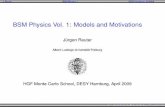 BSM Physics Vol. 1: Models and Motivations - DESYreuter/downloads/desy_bsm.pdf · J. Reuter BSM Physics 1 DESY Hamburg, 04/2009 BSM Physics Vol. 1: Models and Motivations Jurgen Reuter¨