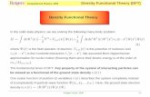 Density Functional Theory - Rutgers Physics & Astronomyhaule/509/DFT.pdf · KH Computational Physics- 2009 Density Functional Theory (DFT) Density Functional Theory In the solid state