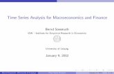 Time Series Analysis for Macroeconomics and · PDF fileTime Series Analysis for Macroeconomics and ... VECM and the Johansen ... If coe¢ cient matrix Π has reduced rank r < n no.