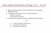 Non-Ideal Solutions (Chap. 9.7 9.11)coursenotes.mcmaster.ca/2D03/Materials_2D03_Course_Notes_Part_III... · Non-Ideal Solutions (Chap. 9.7) The heat of mixing is not usually zero,