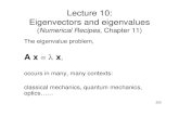 Lecture 10: Eigenvectors and eigenvalues - pha.jhu. neufeld/numerical/lecturenotes10.pdf · PDF fileLecture 10: Eigenvectors and eigenvalues (Numerical Recipes, Chapter 11) ... of
