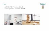 ABUSAFIEH Trading L.L.C Solar Systems - Vaillant · PDF fileEnergy from the sun can be captured for water heating: ... 0,8m heat exchanger ... (advance) for reheatinging the cylinder